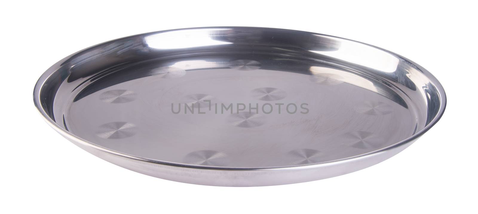 Tray. metal empty tray on a background