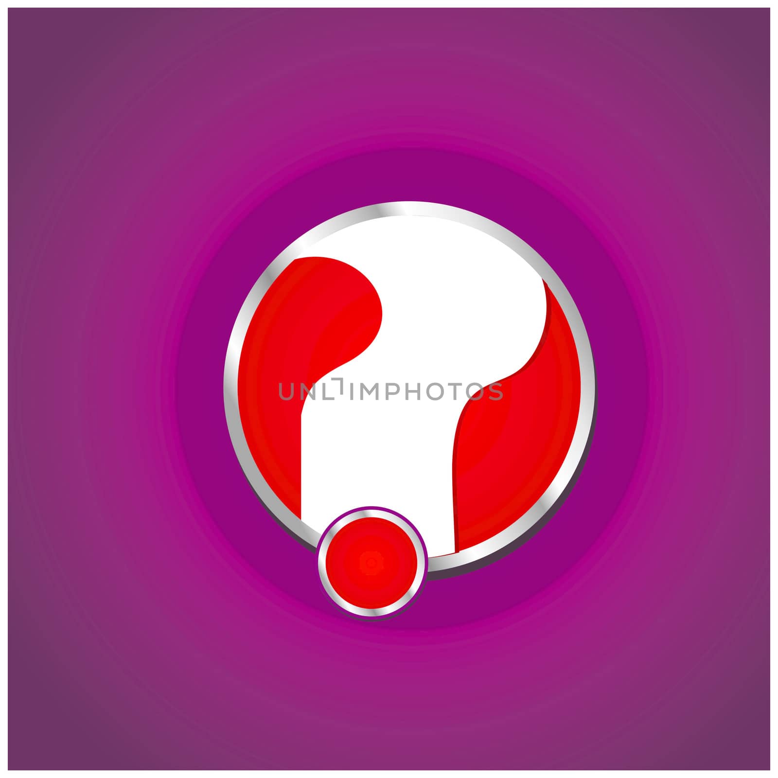 question mark button. Vector illustration