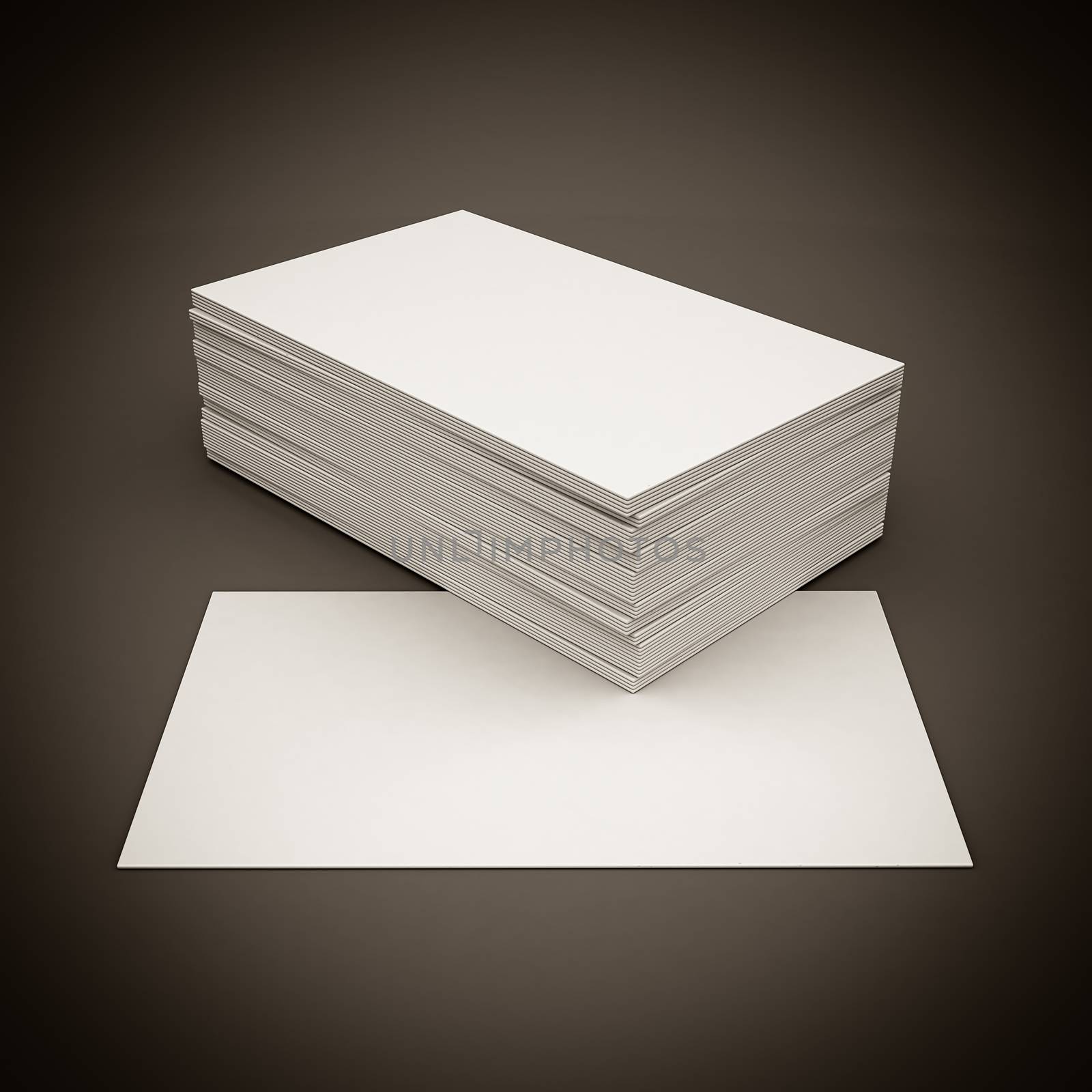 Business cards blank mockup - template - gray background. black and white