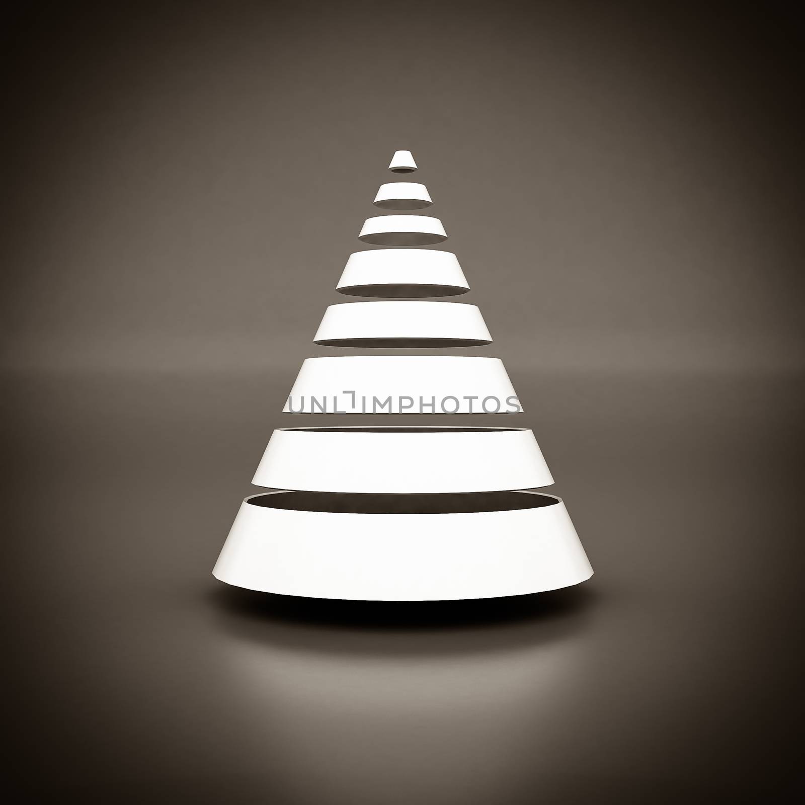 white geometric figure on a gray background. black and white