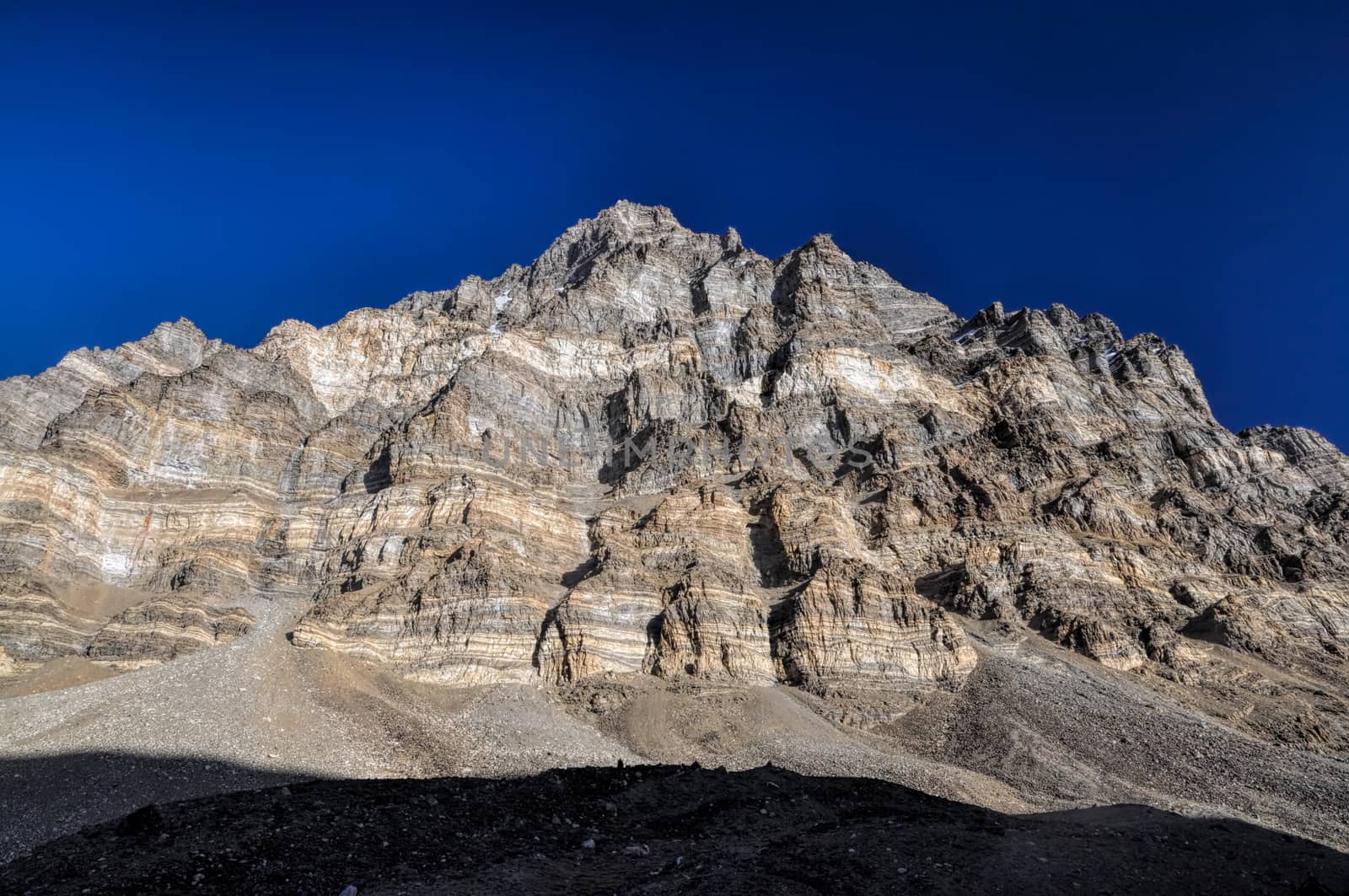 Scenic peaks in Pamir mountains in Tajikistan