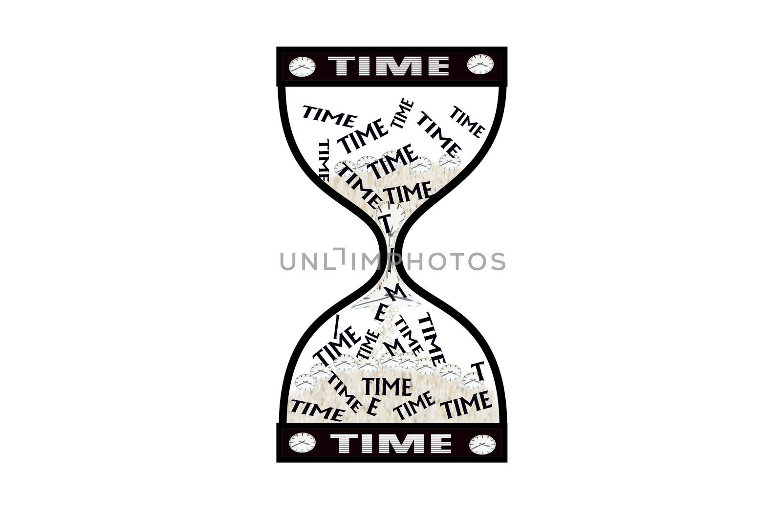 Hourglass presents the concept time goes by.