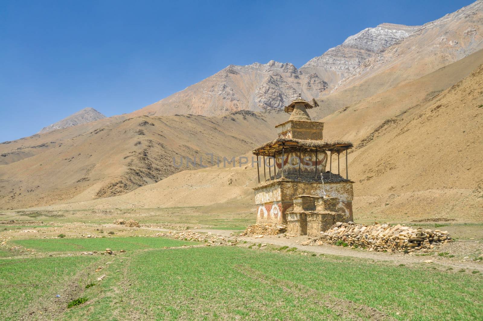 Old shrine in Dolpo region in Nepal
