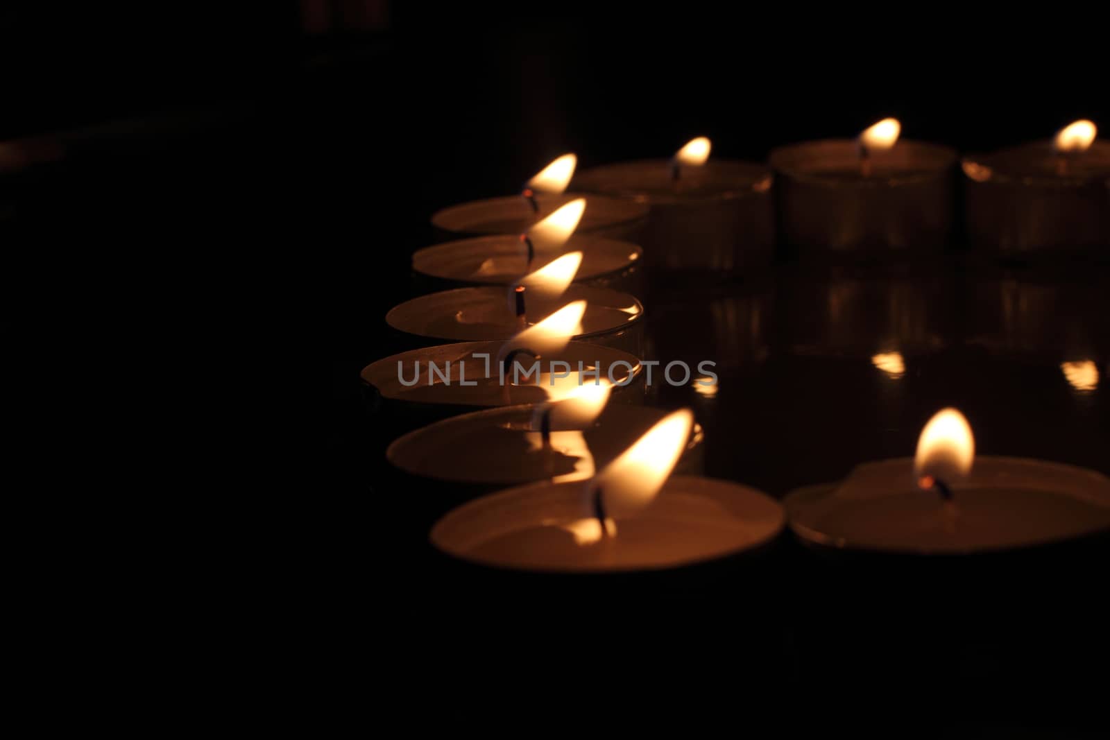 Heart of candles, a sign of love. romantic evening