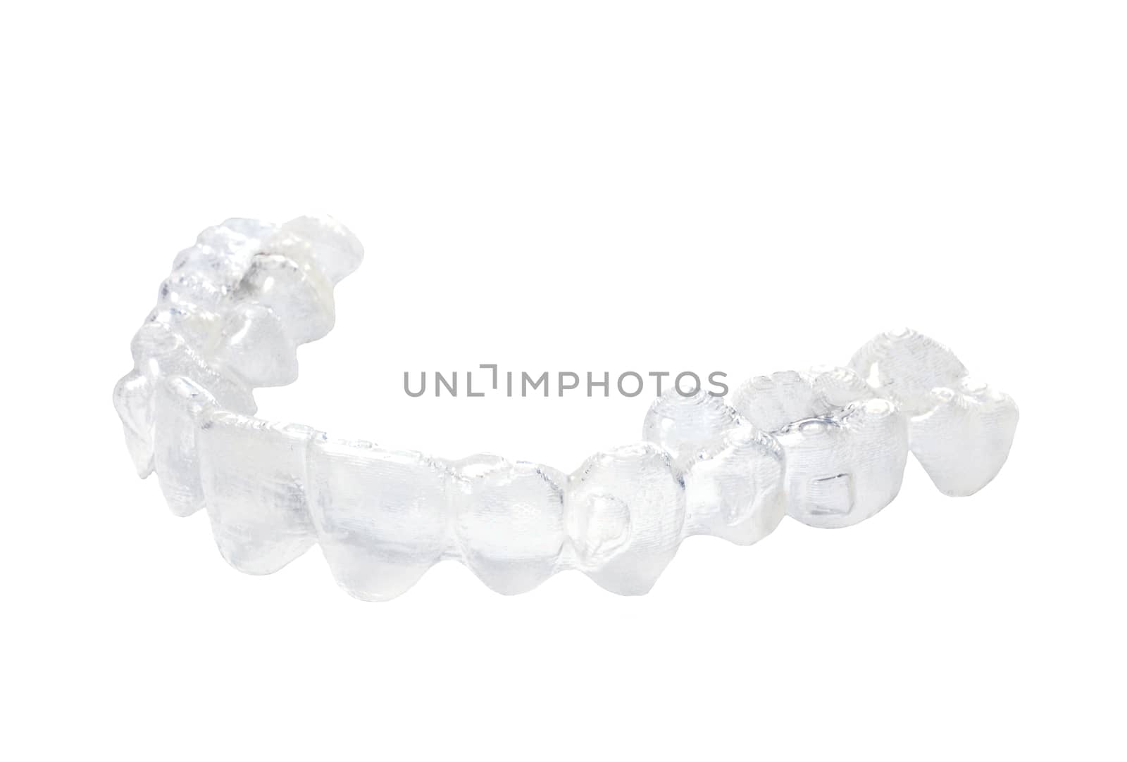 Invisible braces on a white background