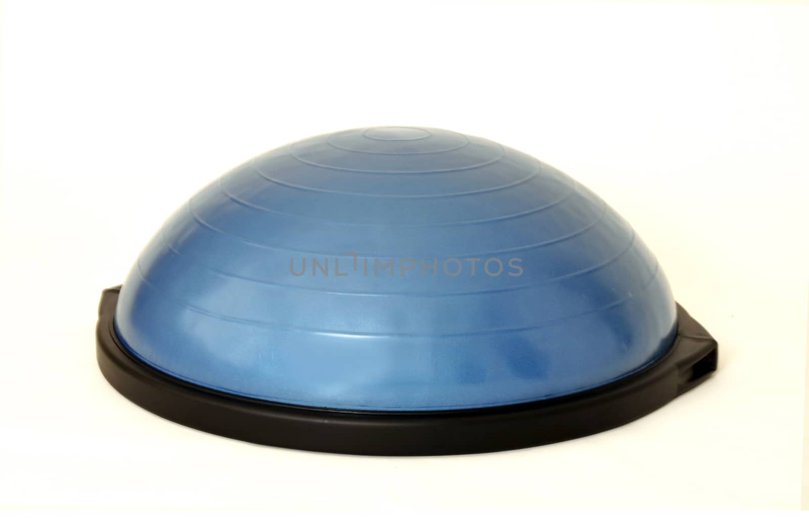 Bosu ball fitness ball on a white background