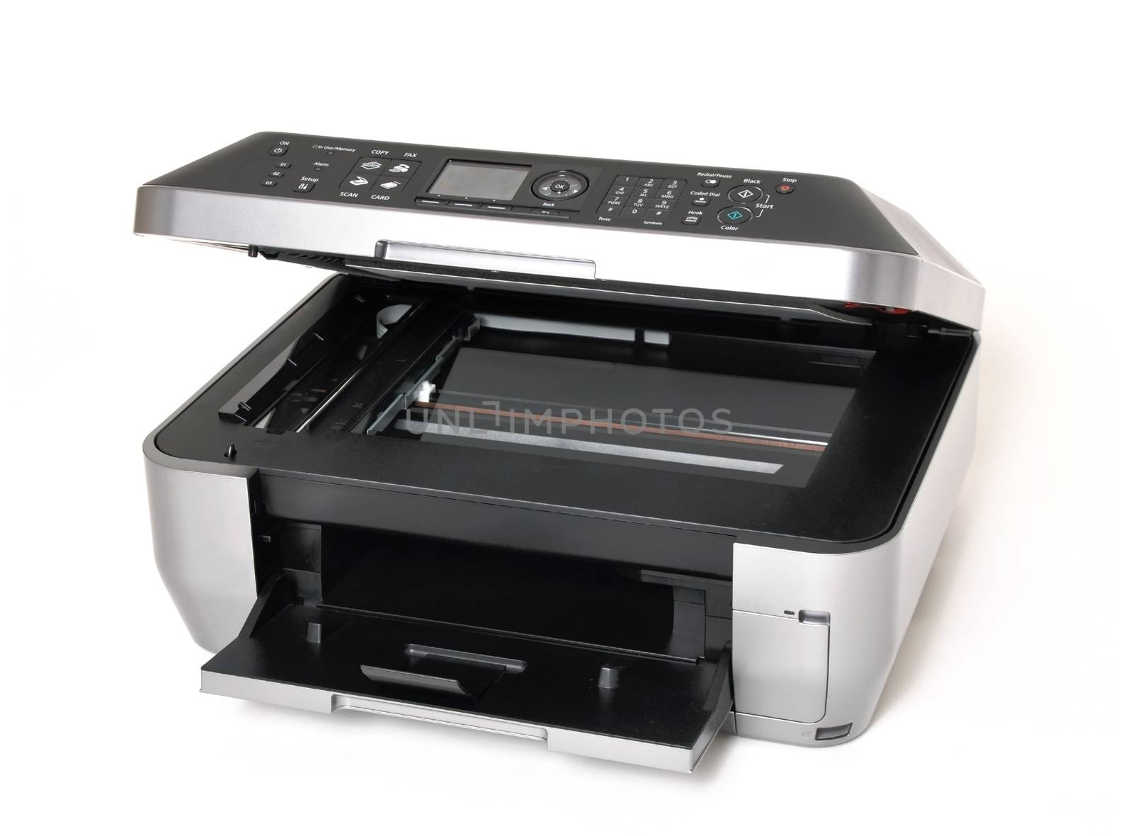 All in one color printer on a white background