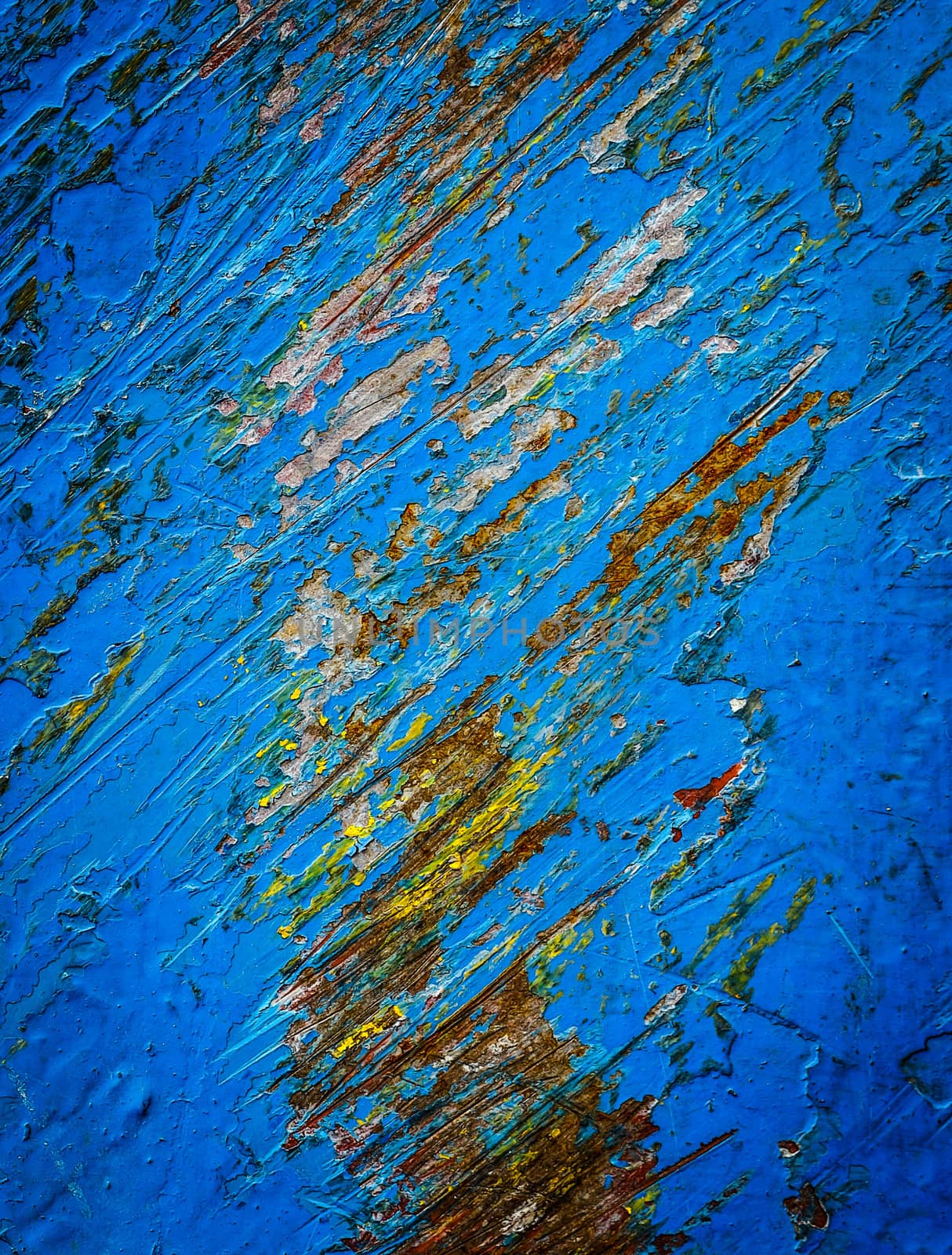 background or texture old color paint scratched the iron