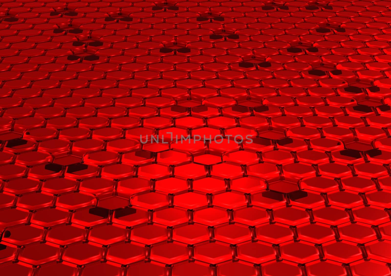 Abstract honeycomb background 3d illustration or backdrop.