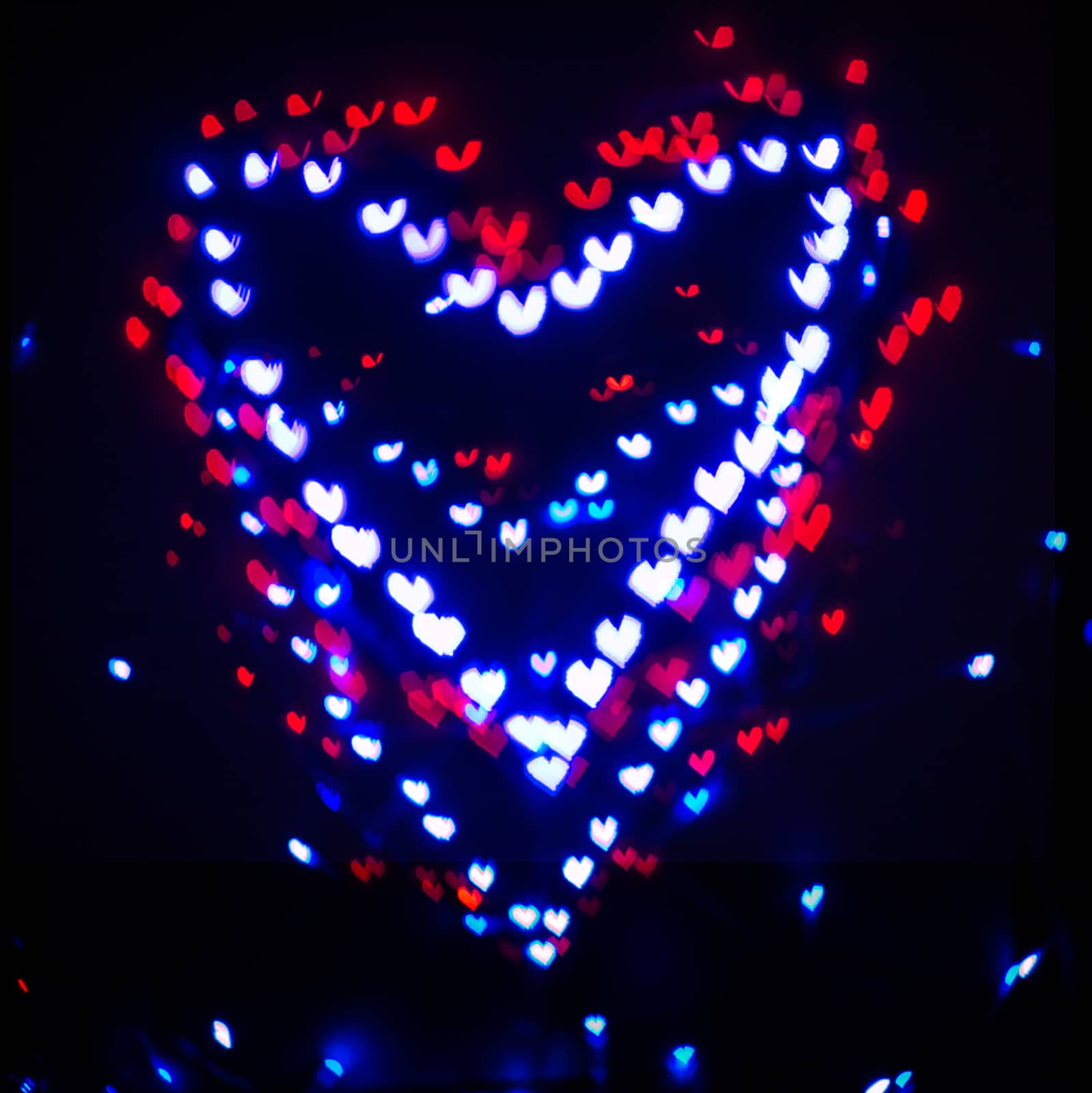 Heart bokeh background, Valentine's day by dolfinvik