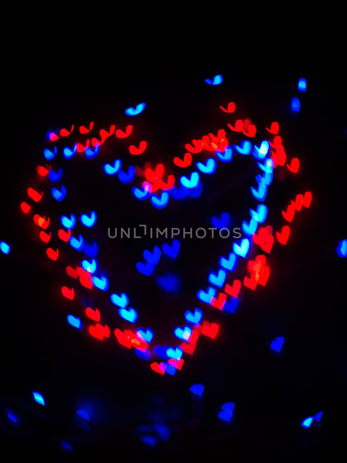 Heart bokeh background, Love Valentine's day background 