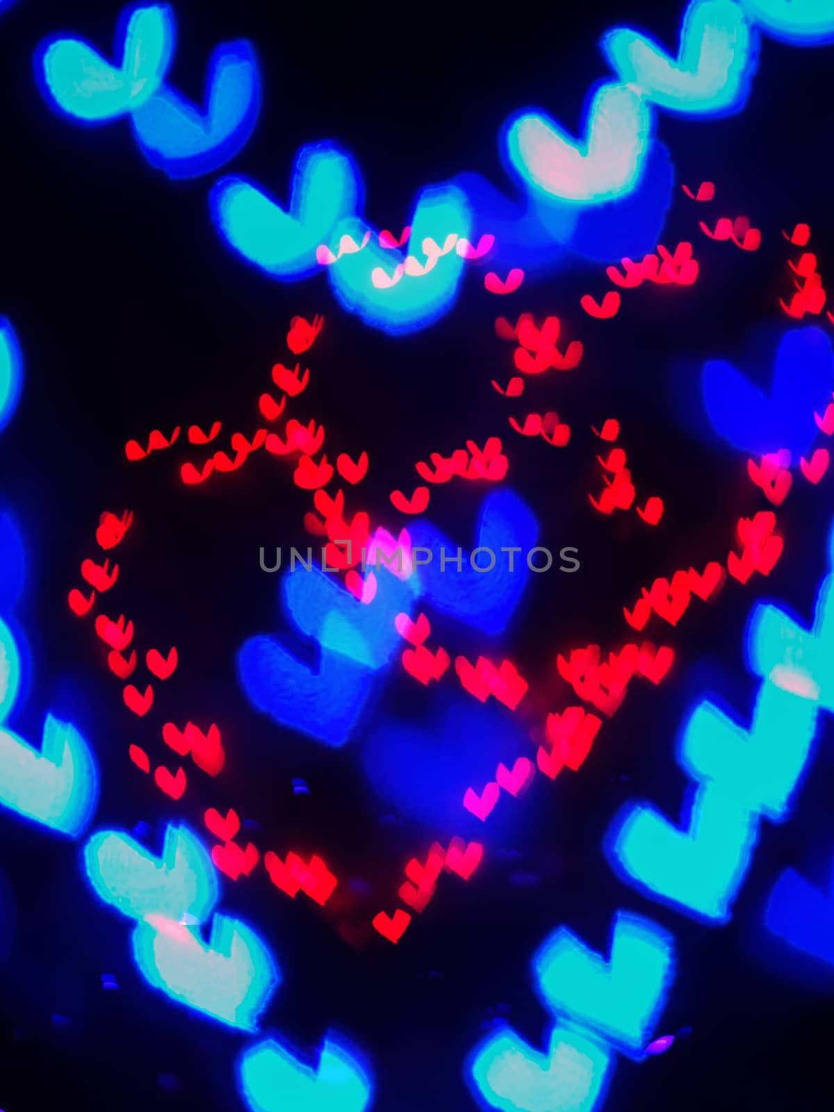 Heart bokeh background, Valentine's day by dolfinvik