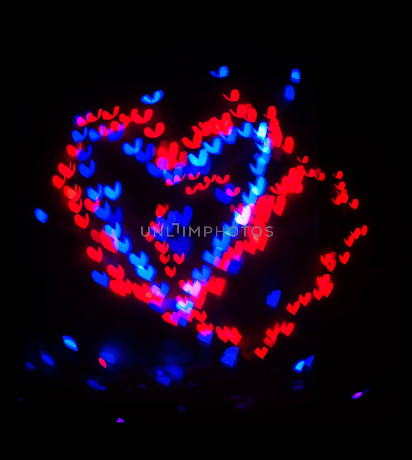 Heart bokeh background, Love Valentine's day background 