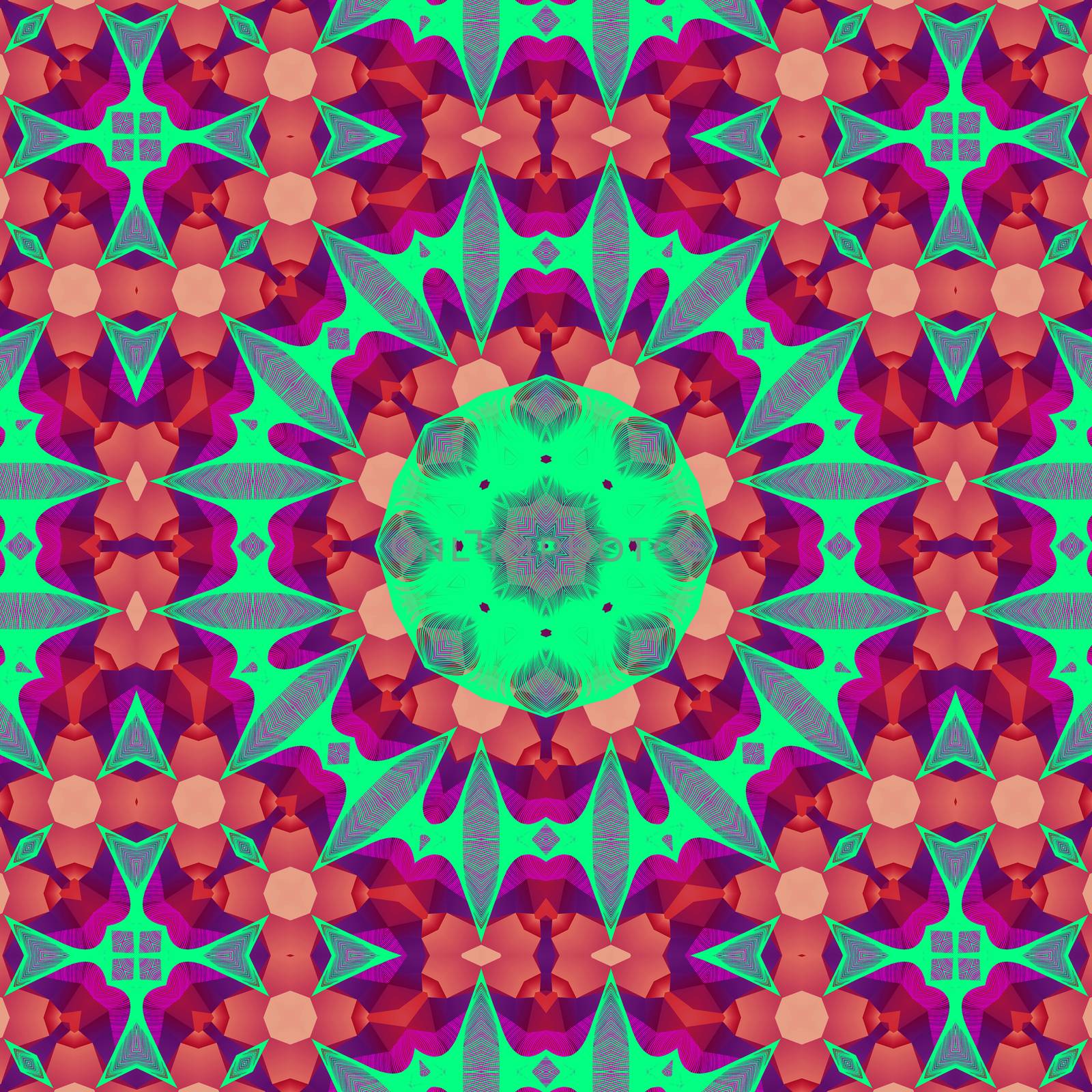 ethnic kaleidoscopic patterns, colorful background