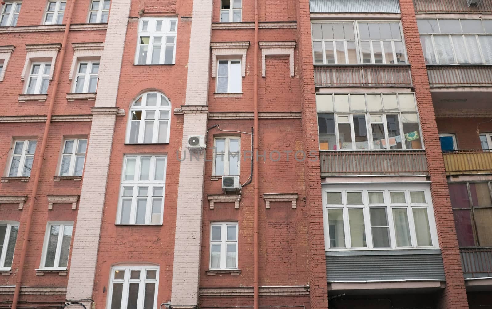 View from the courtyard of an apartment house on the Arbat in Moscow