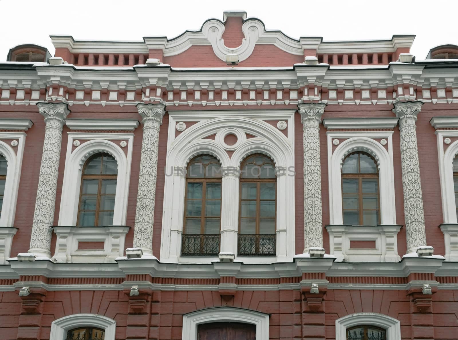 Relief decoration of the old residential buildings in Moscow