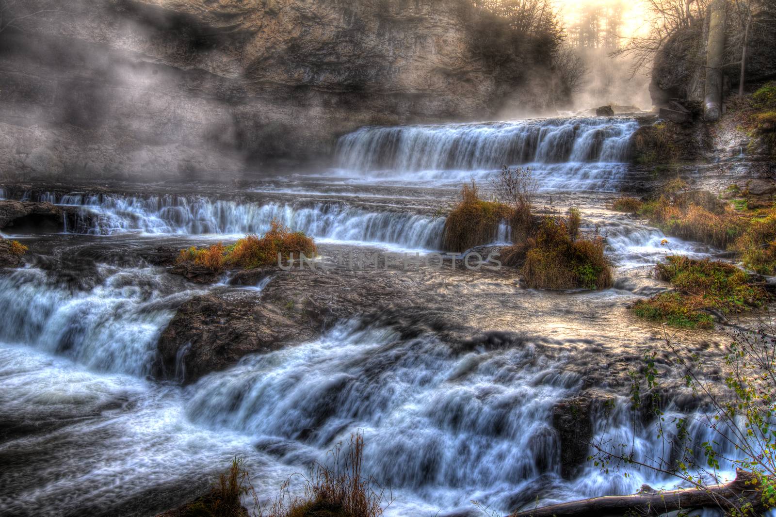 Colorful scenic waterfall in HDR by Coffee999