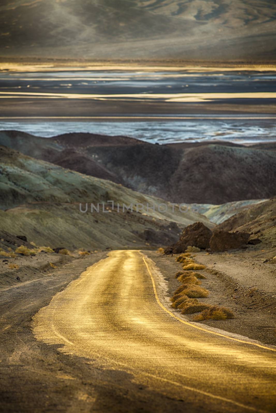 Artists Palette Drive in Death Valley by Creatista