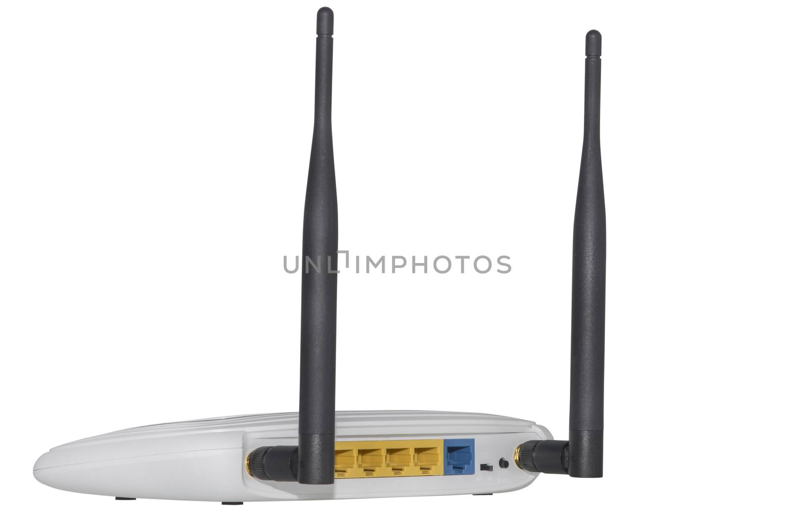 Wifi dual band gateway with antenna over white
