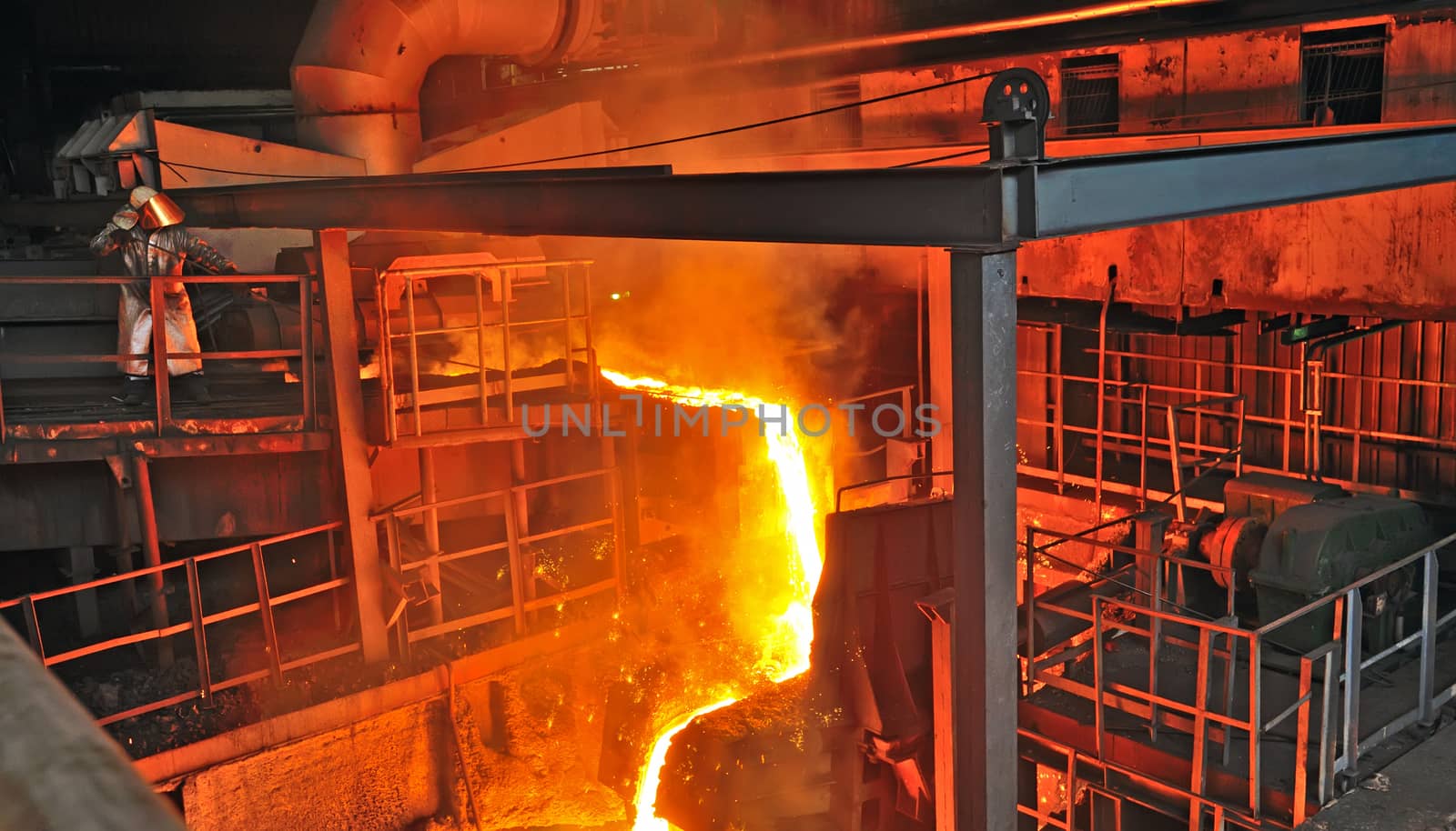 production of cast iron inside of plant