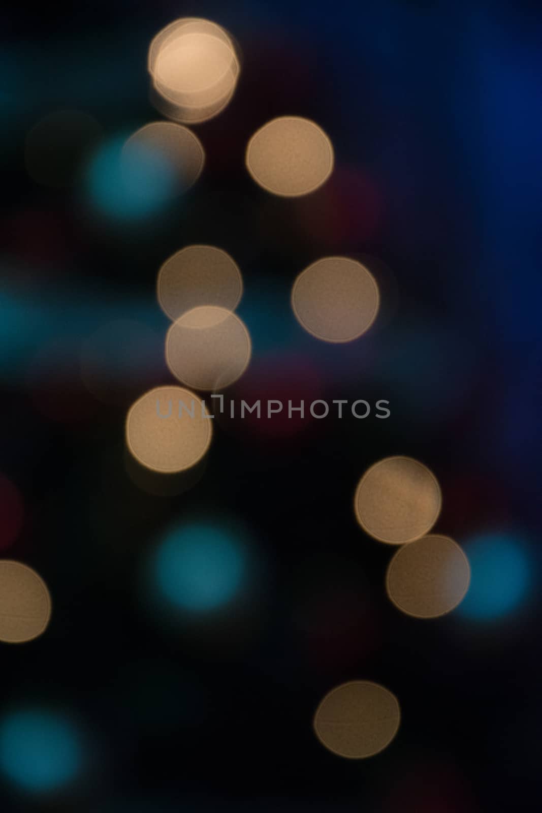 Abstract photo, christmas tree lights' bokeh.