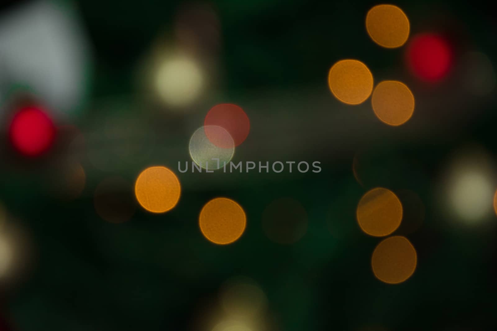 Abstract photo, christmas tree lights' bokeh.