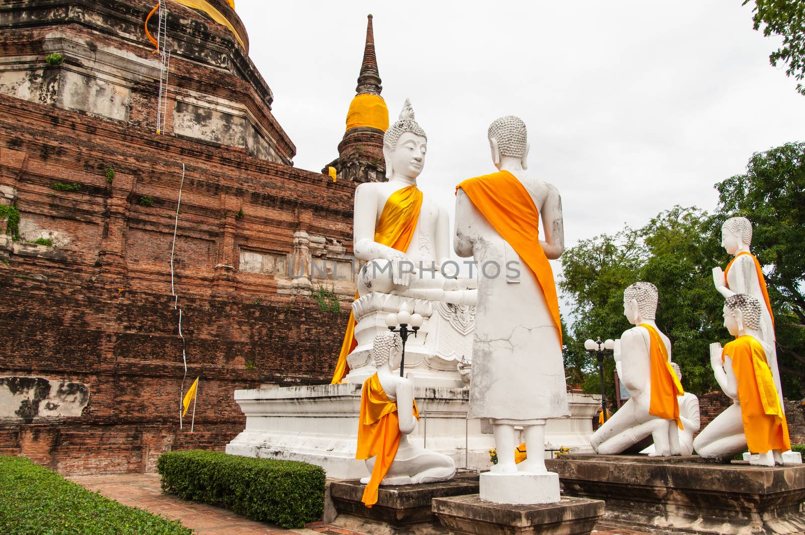 AYUTTHAYA,THAILAND-JUNE 27, 2013: Walking around Watyaichaimongkol