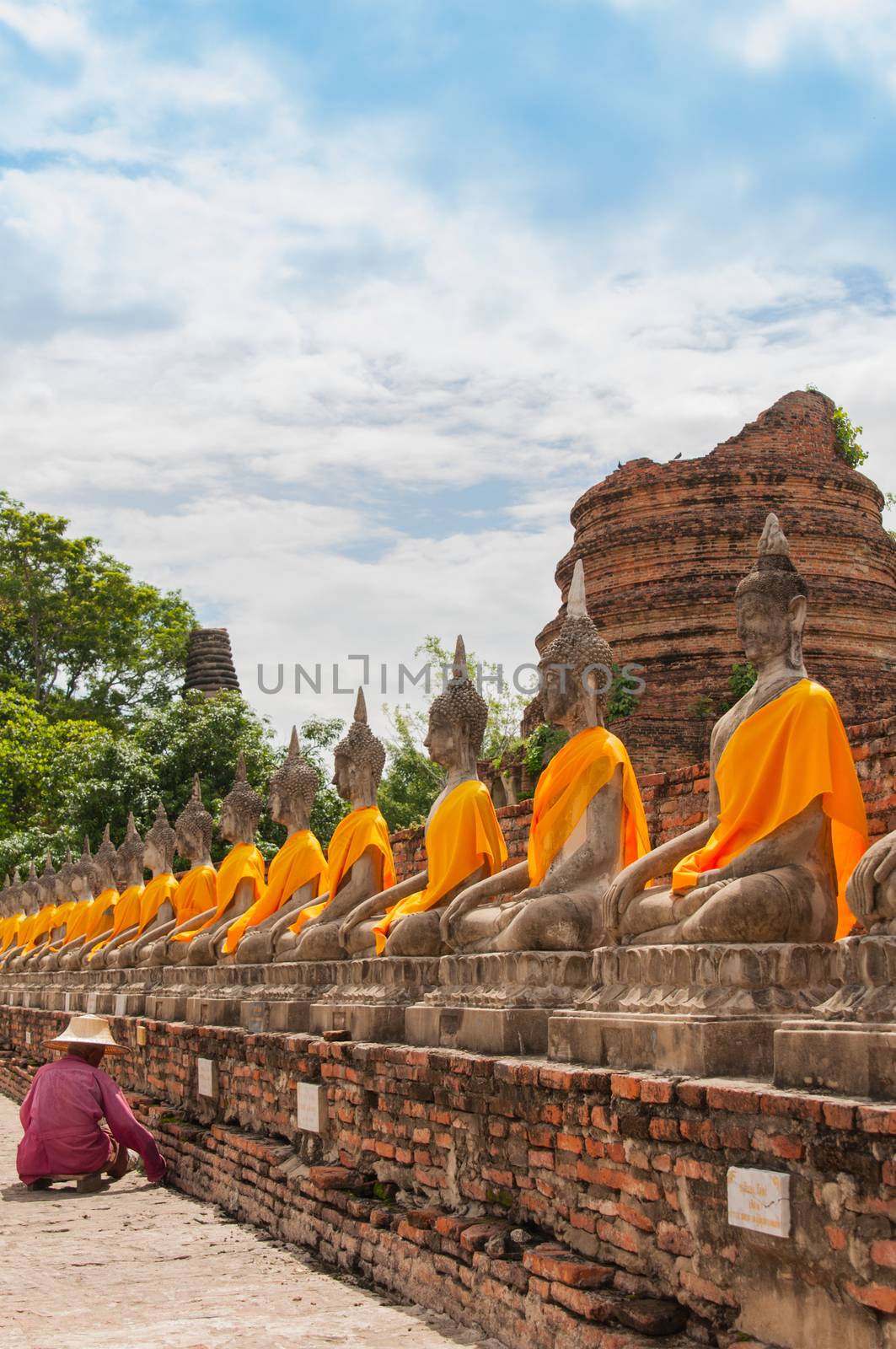 AYUTTHAYA,THAILAND-JUNE 27, 2013: Watyaichaimongkol  by lekjob2