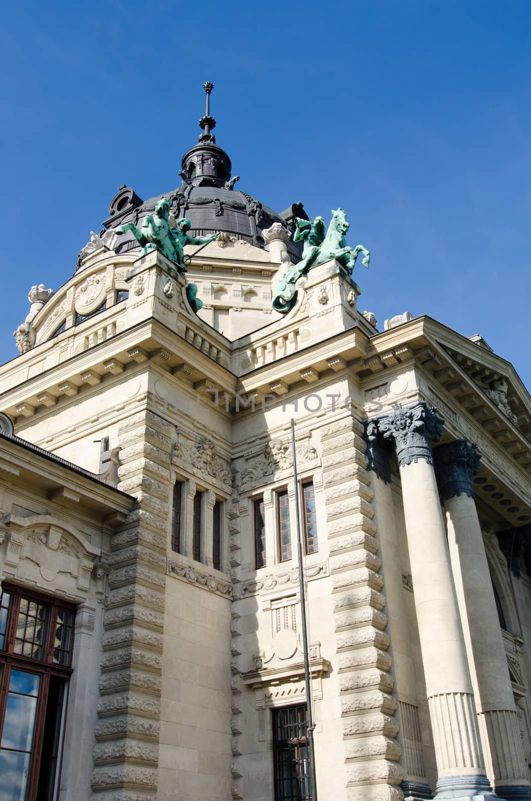 Széchenyi bath in Budapest City park, Hungary by sarkao