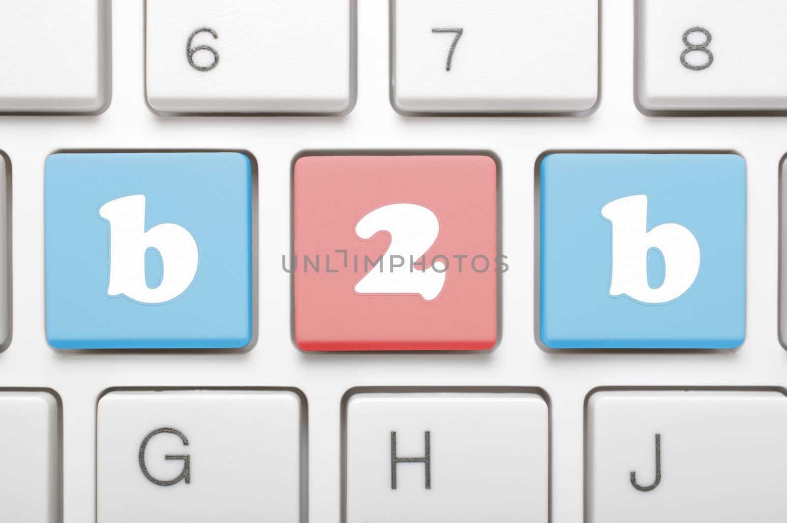 Finance concept of text b2b on keyboard