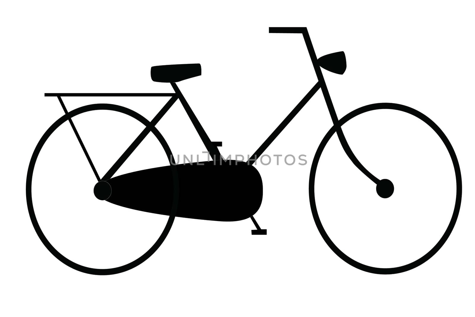 bike isolated on white by compuinfoto