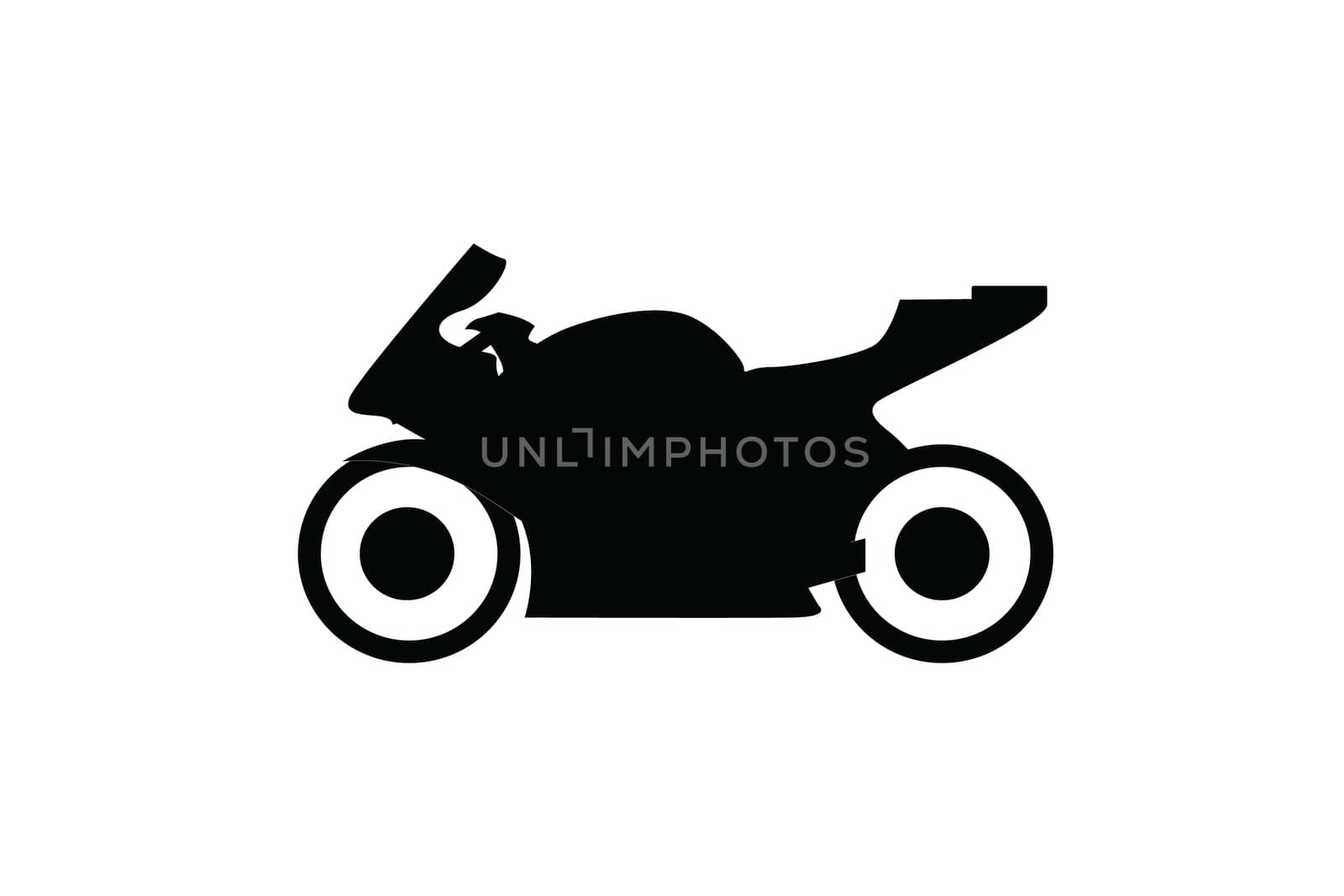 motor cycle on white by compuinfoto