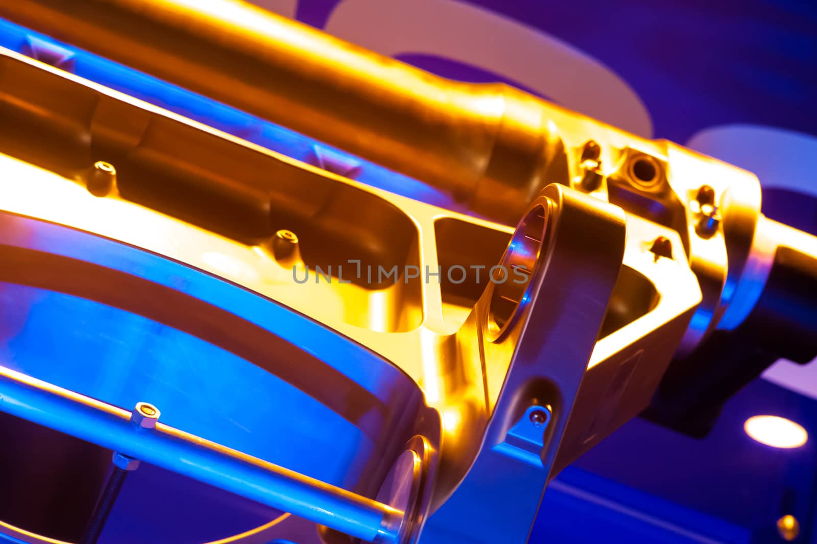 machine parts abstract with boosted color tones