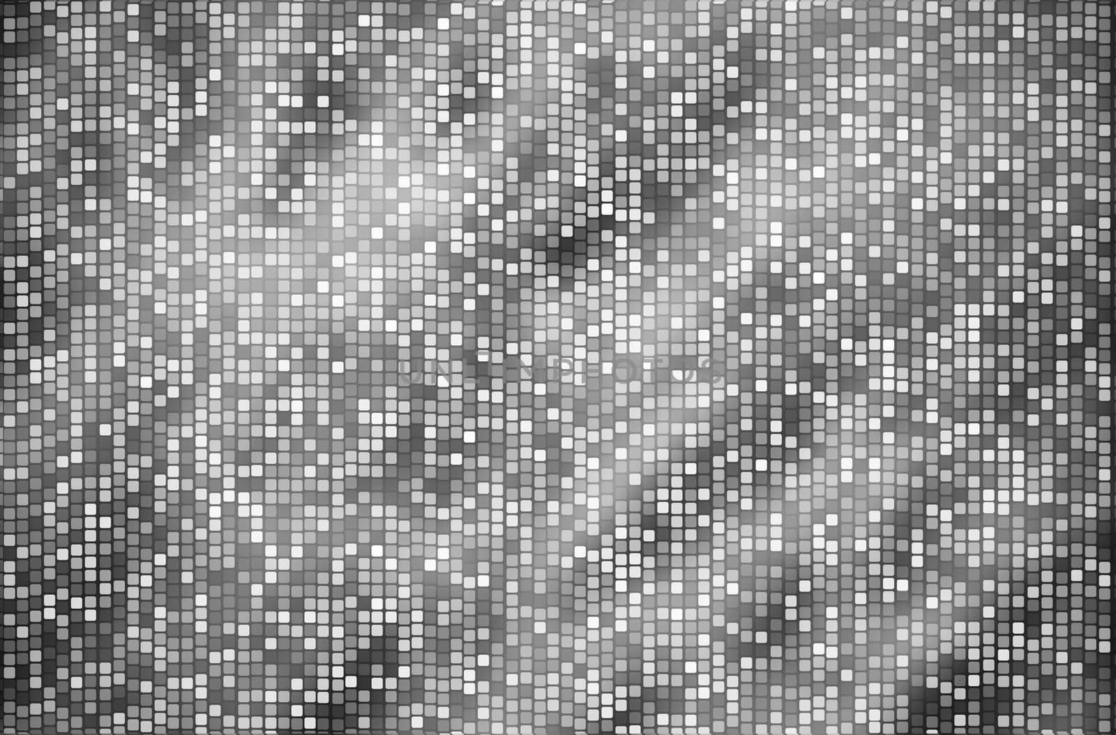 abstract square polka dots on black and white background.