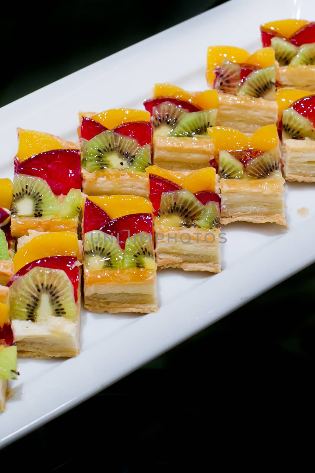 finger food, dessert and fruits cocktail