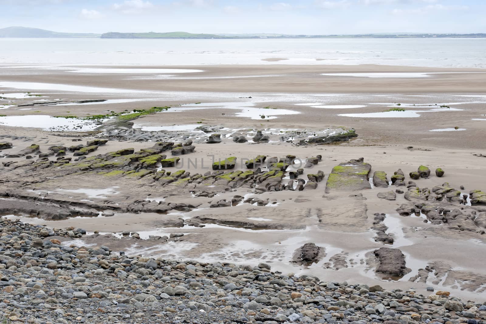 unusual mud banks at Beal beach in county Kerry Ireland on the wild Atlantic way