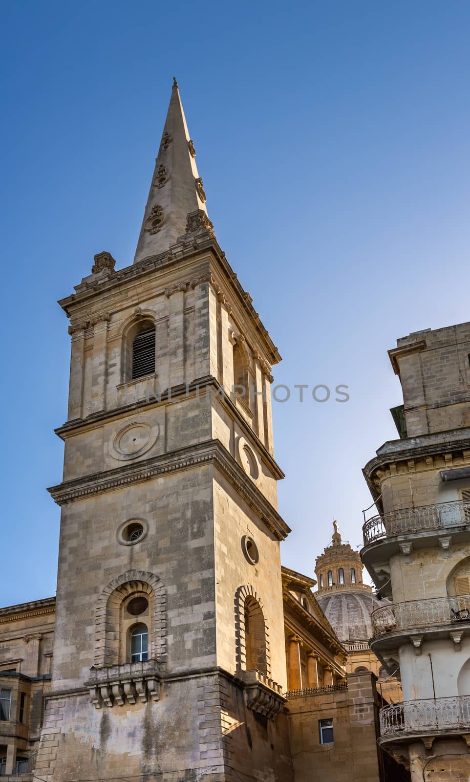 Saint Paul's Anglican Cathedral and Carmelite Church in Valletta, Malta