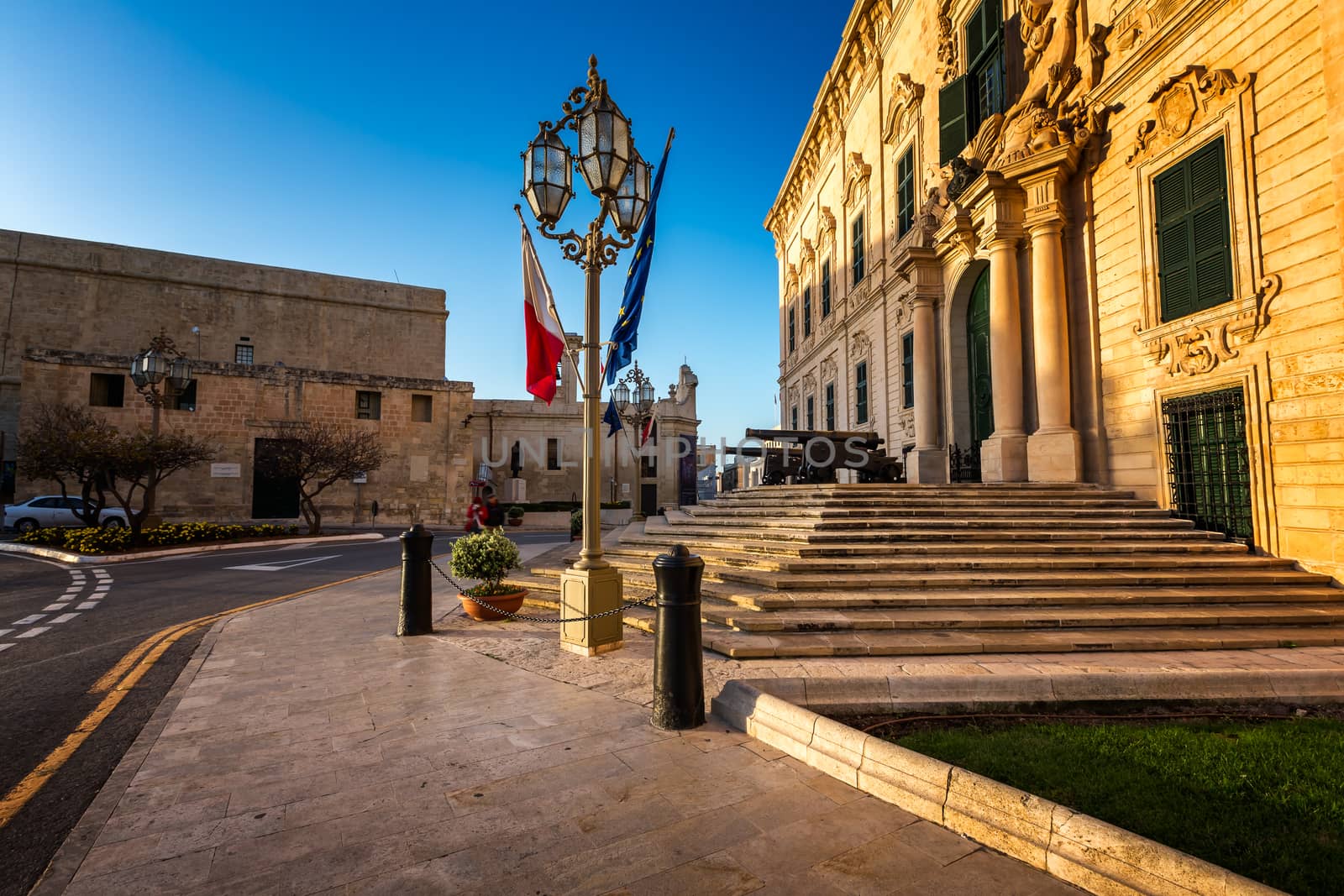 Auberge de Castille is one of the seven original auberges built in Valletta, Malta for the langues of the Order of Saint John