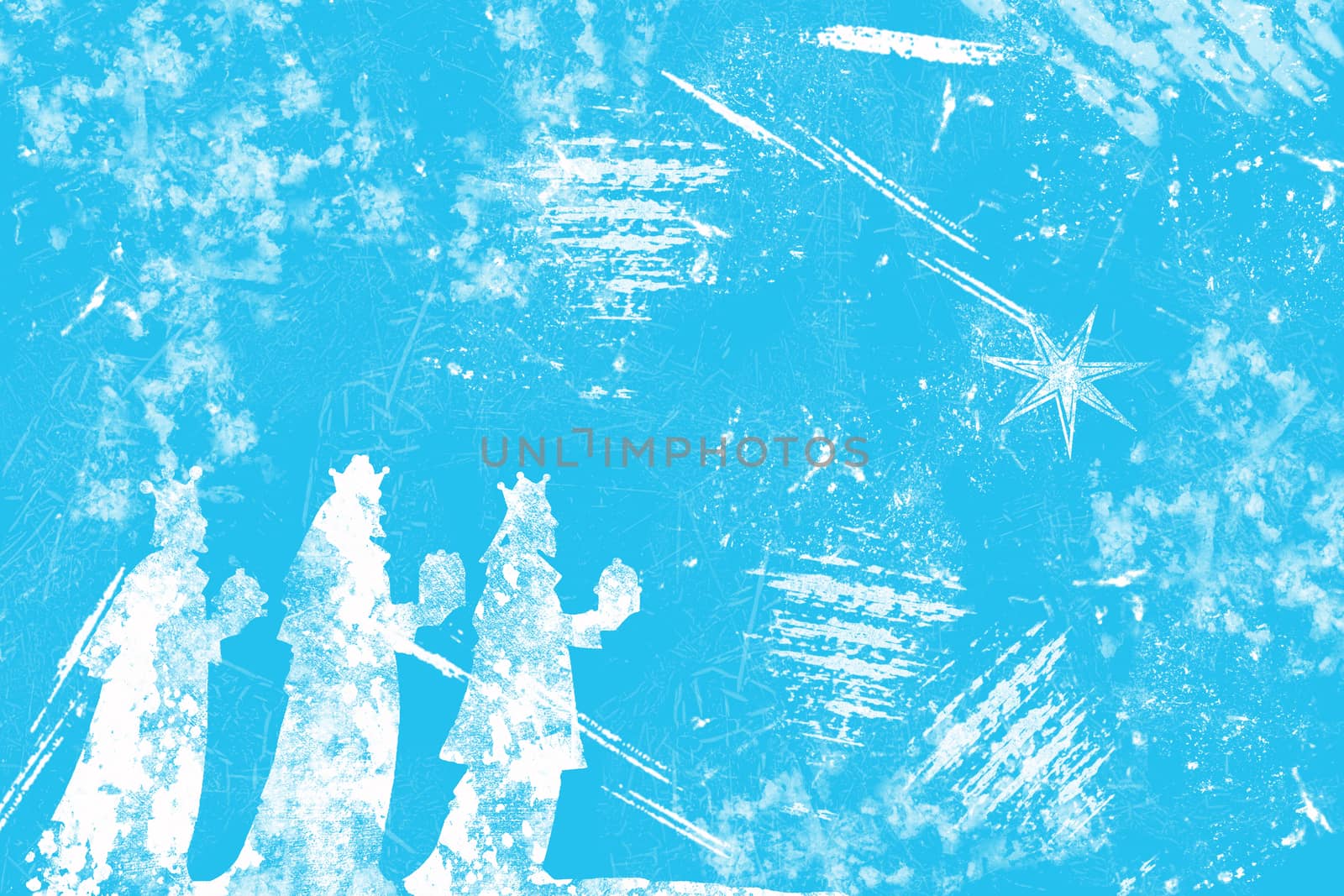 abstract blue background with grungy texture for christmas