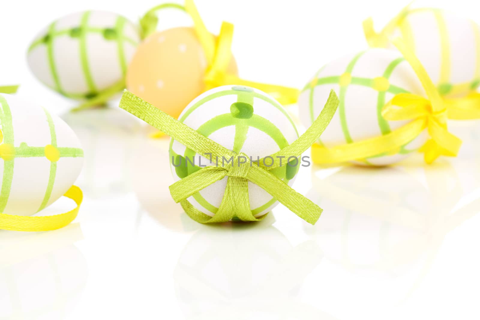 Easter eggs, on a white background by motorolka