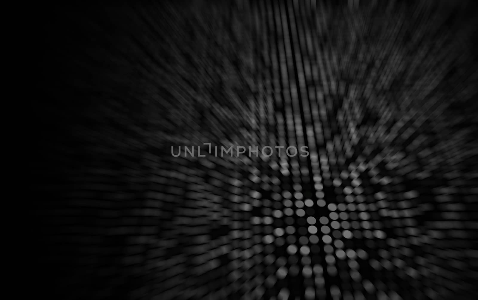 black and white dots stage background, motion blurred