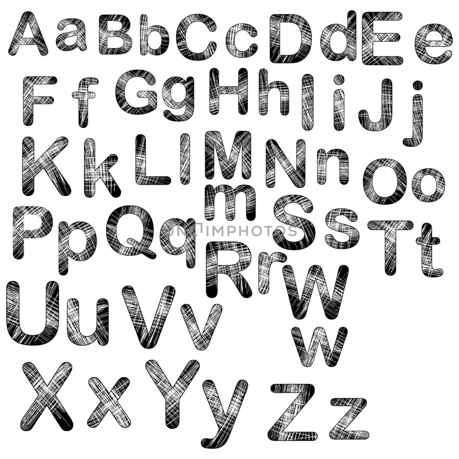 grunge letter a-z alphabet symbol design