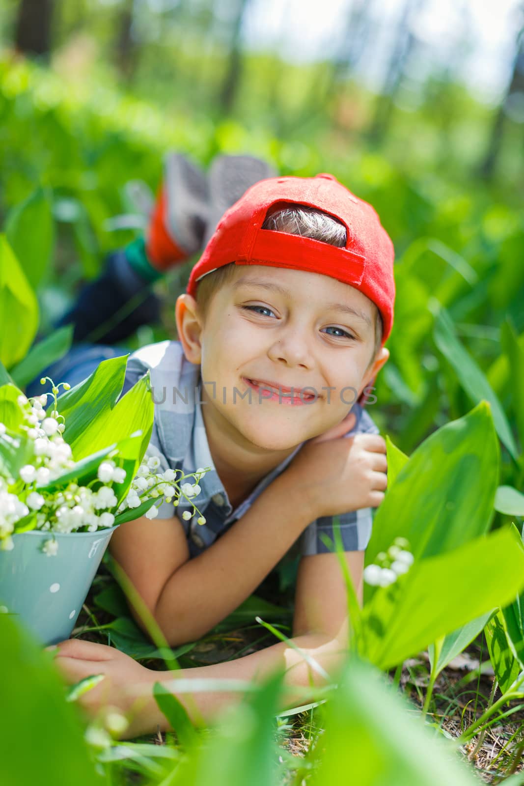 Boy with lilies of the valley by maxoliki