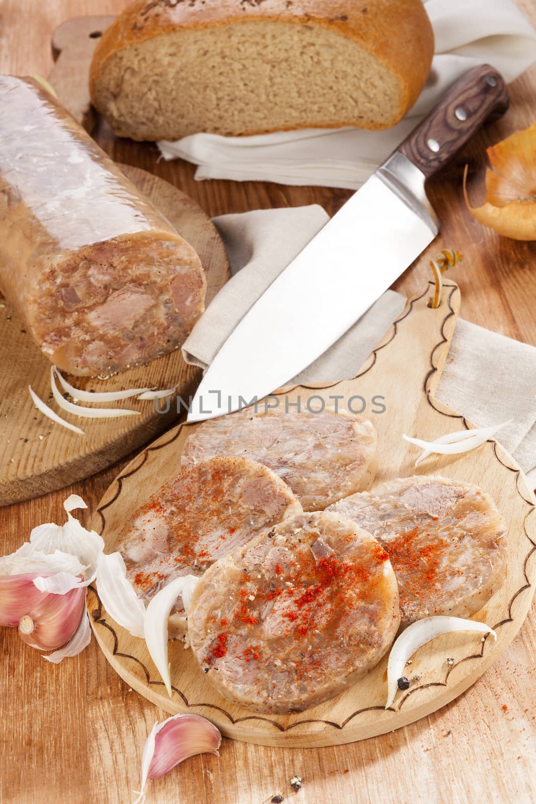 Head cheese background. by eskymaks