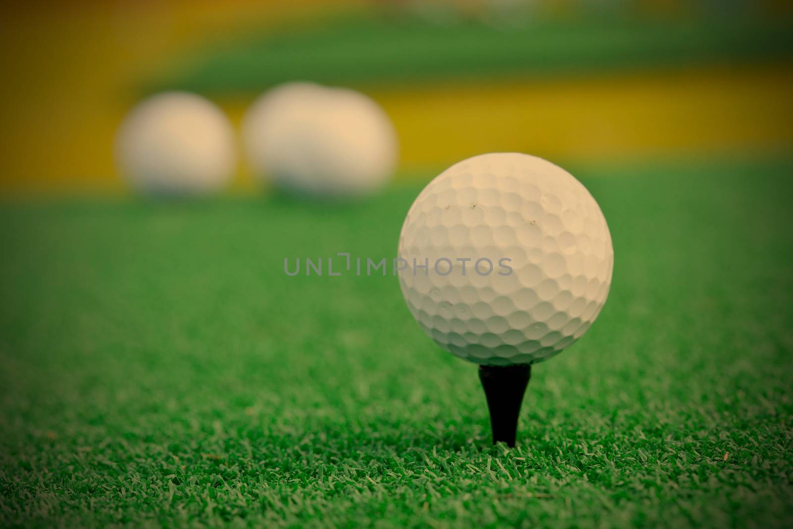 Golf ball. Playing golf, instagram image style