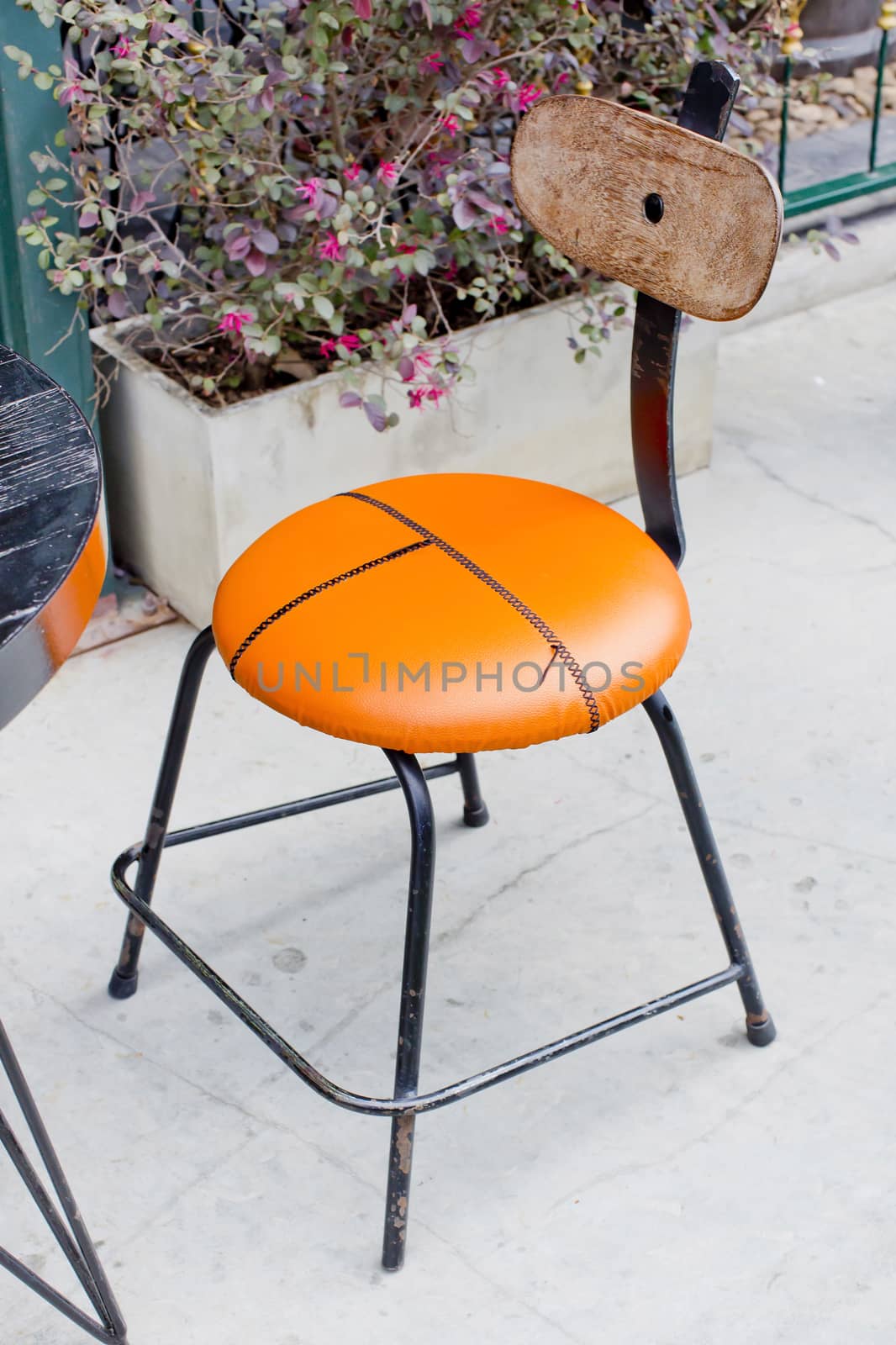 Elegant orange chair