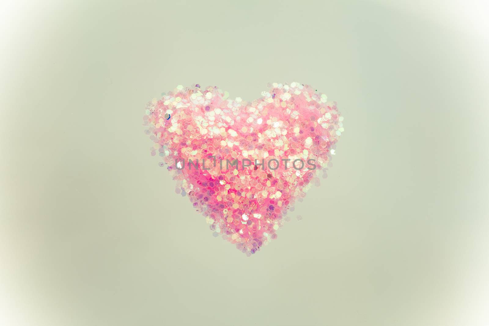 Heart shape on colour background,vintage style by hadkhanong