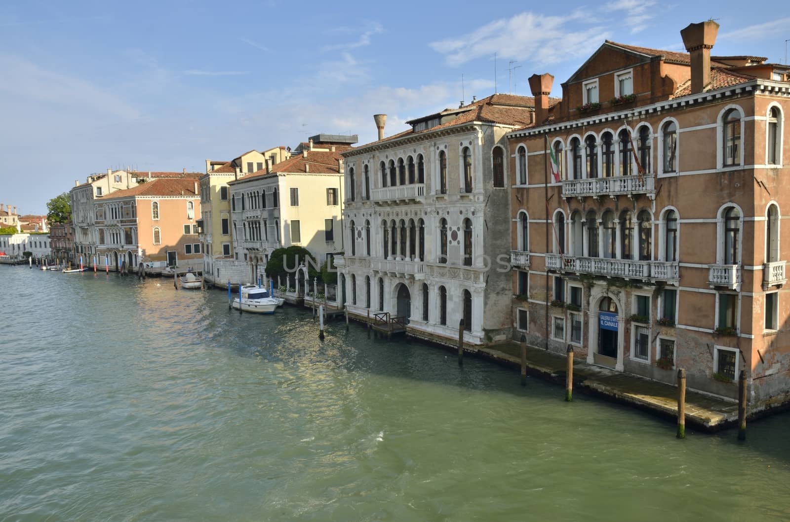 Historical Palaces at the Gran Canal, Venice, northern Italy.