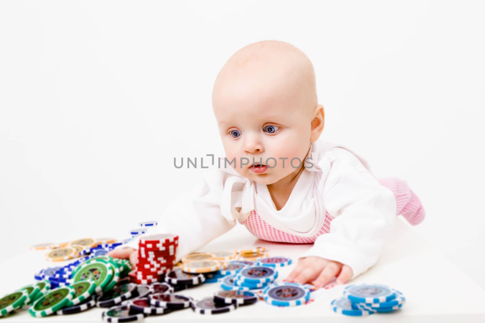 infant with chips from the casino by pzRomashka
