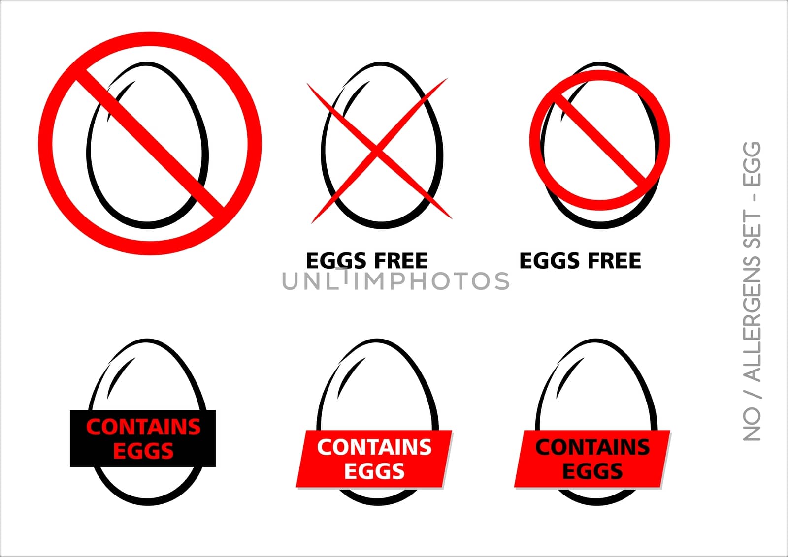 Eggs Free Symbols on white background